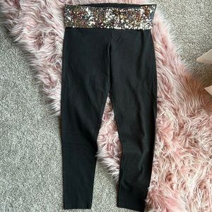 PINK legging with sequence. Size Large